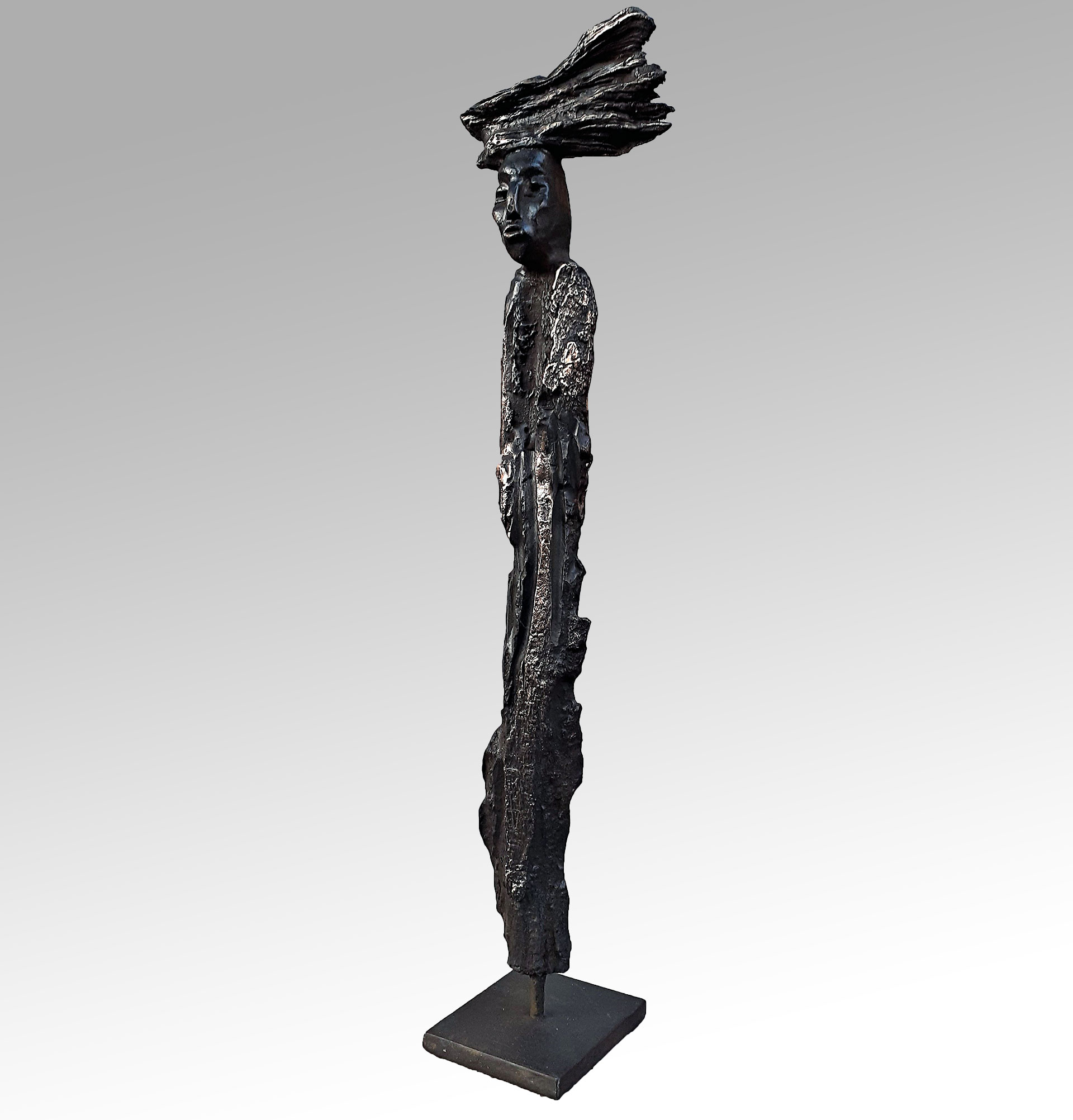 Statue en bronze moderne - La Massaï, créée par le duo de sculptrices Les Hélènes à Antibes - Pièce unique