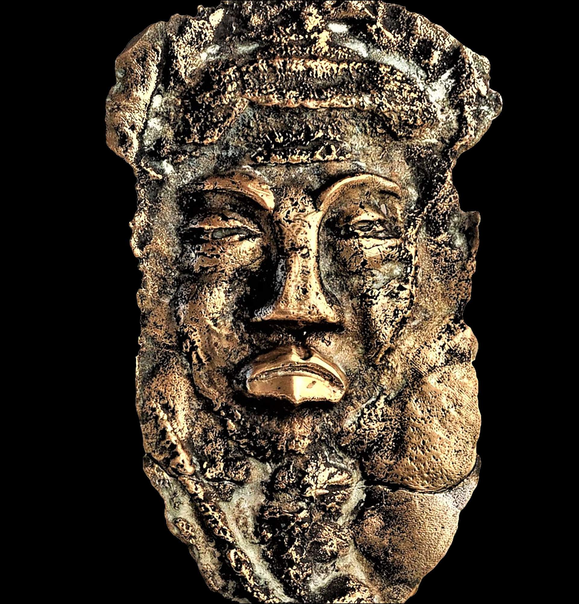 Sculpture en bronze - les Hommes du Désert, créée par le duo de sculptrices Les Hélènes à Antibes - Pièce unique