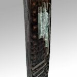 Totem en bois, bronze et verre - Les Hélènes - Duo de sculptrices à Antibes - Pièce unique