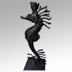 Sculpture bronze - Hippocampe - Sea Horse - Les Hélènes - Antibes - Pièce unique